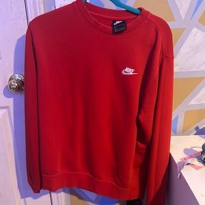 Red nike sweater
